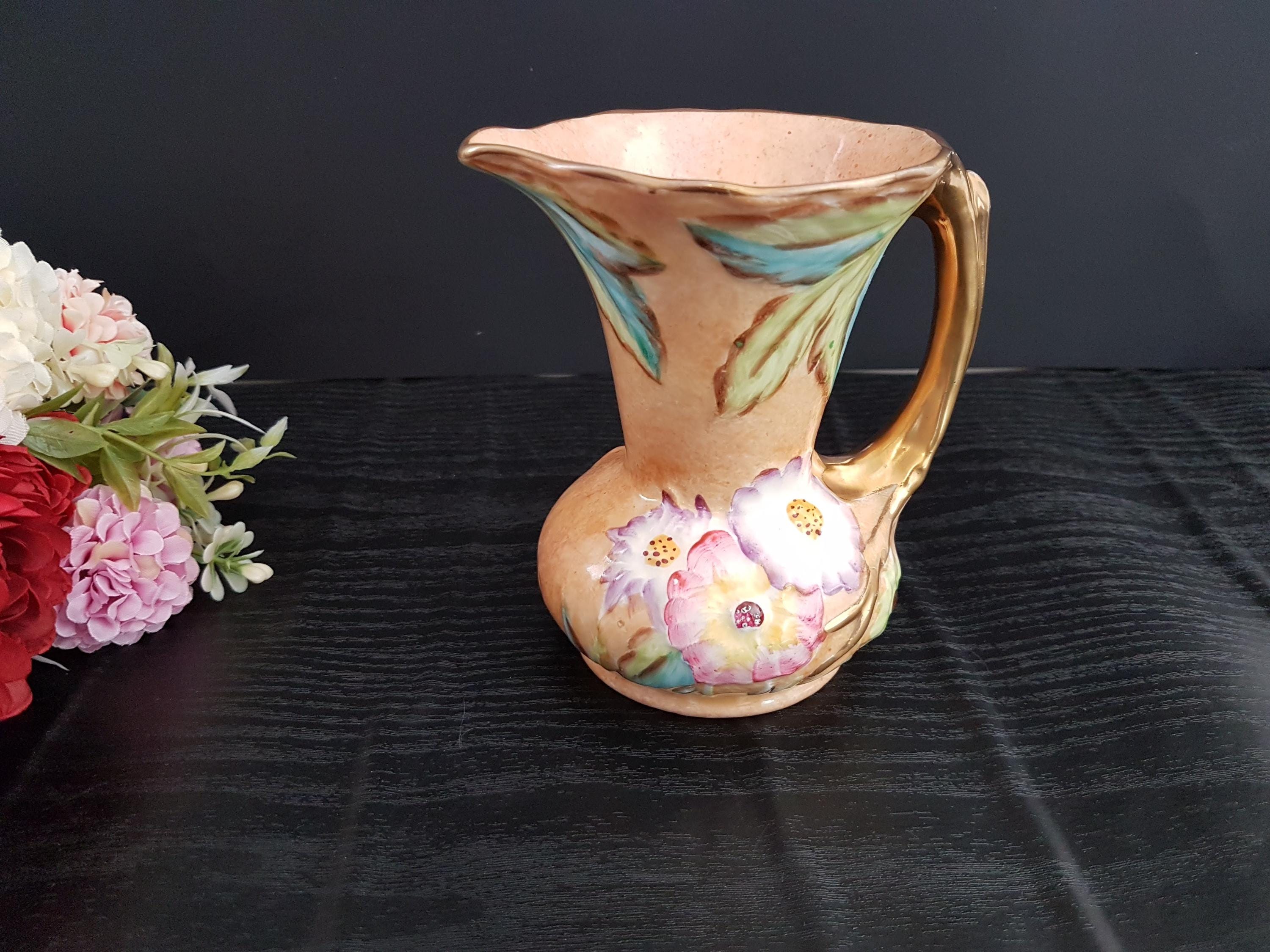 Vintage 1930s James Kent London Glenys Creamer Jug, Poppy Floral
