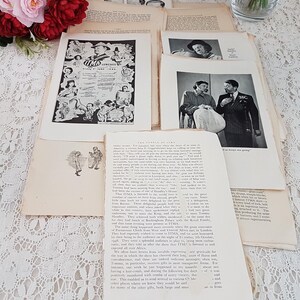 May include: A collection of vintage black and white photographs and magazine pages featuring a group of people, including a man in a suit and tie, a woman in a dress, and a man in a cowboy hat. The pages are from a magazine called "ITMA" and include the text "The People of ITMA" and "ITMA Lunches Friday 2nd June 1944".