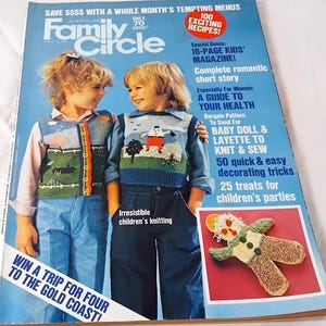 Vintage Aug 1980 Australian Family Circle Magazine, Knitting Fiction Fashion Cooking