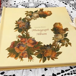 Álbum de fotografías con flores victorianas, capacidad para 47 fotos, álbum de recuerdos, nunca usado