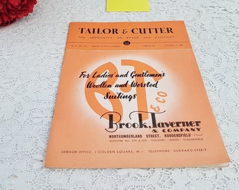 Vintage January 1948 English Tailor and Cutter Trade Magazine