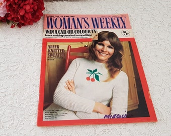 Jahrgang März 1972 Englisches Womens Weekly Magazine, Knitting Fiction Fashion Cooking Royalty