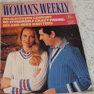 Vintage May 1978 English Womans Weekly Magazine, Patterns Fiction Fashion