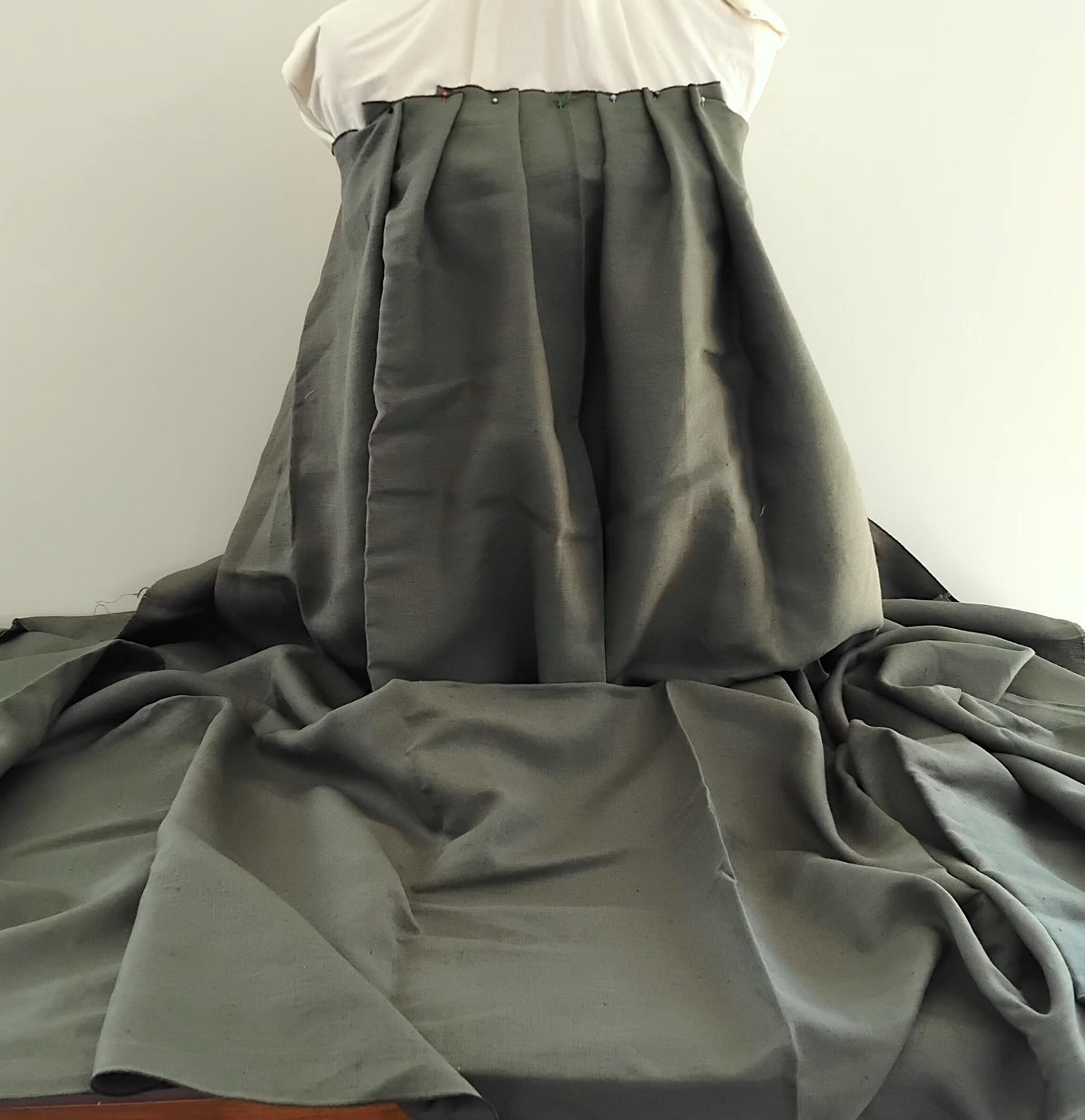 Olive Green Linen Dress Craft Fabric, 2.2 Metres X 148cm - Etsy