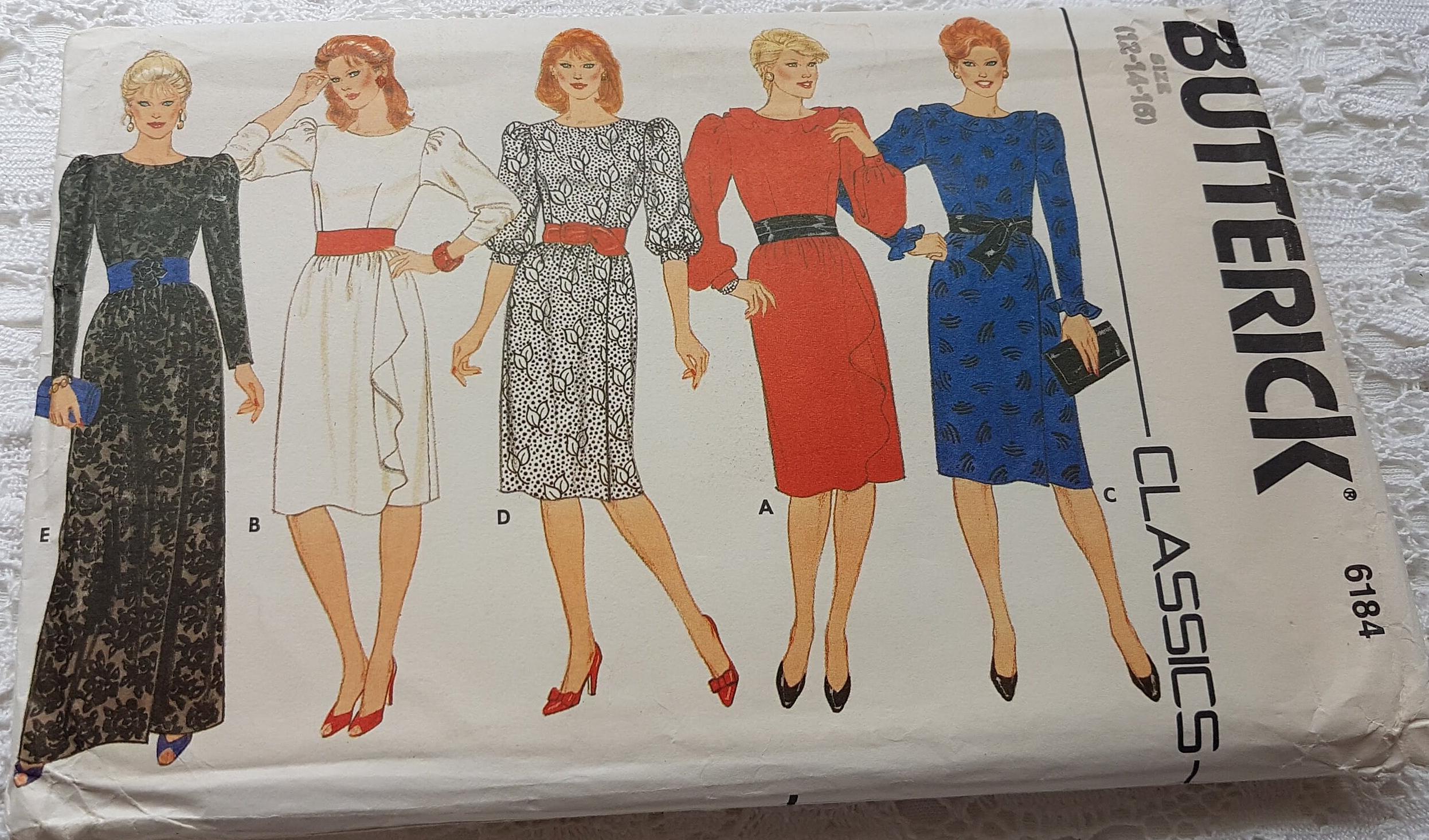 Vintage 90s Butterick 6184 Day or Evening Dress Sewing Pattern, Uncut  87-97cm Bust - Etsy
