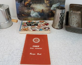 2 livres de cuisine pour cuisinière à gaz vintage du milieu du siècle, four de chef Sagasco