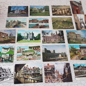 22 Vintage Retro Assorted United Kingdom Postcard Bundle