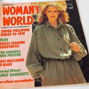 Vintage July 79 Australian Woman&#39;s World Magazine, Patterns Craft Fiction Fashion