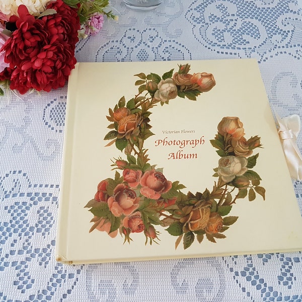 Victorian Blumen Fotoalbum, Andenken Erinnerungsalbum, nie benutzt