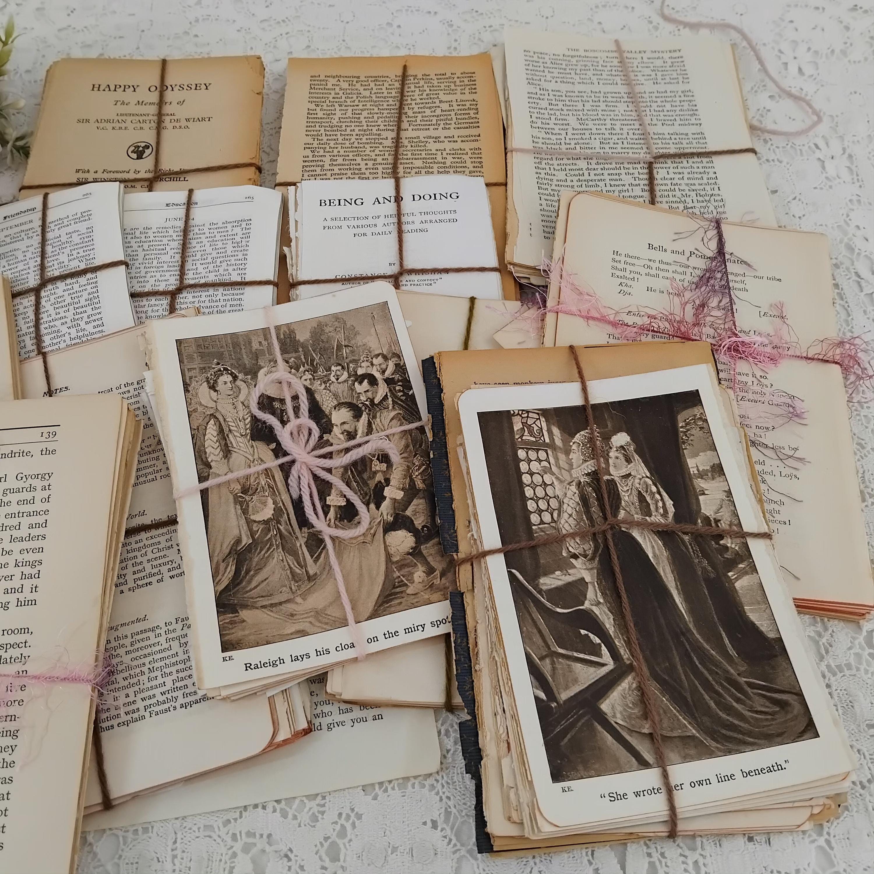50 Pages Old Vintage Paper Pack, Random Selection of Book Pages - Etsy ...