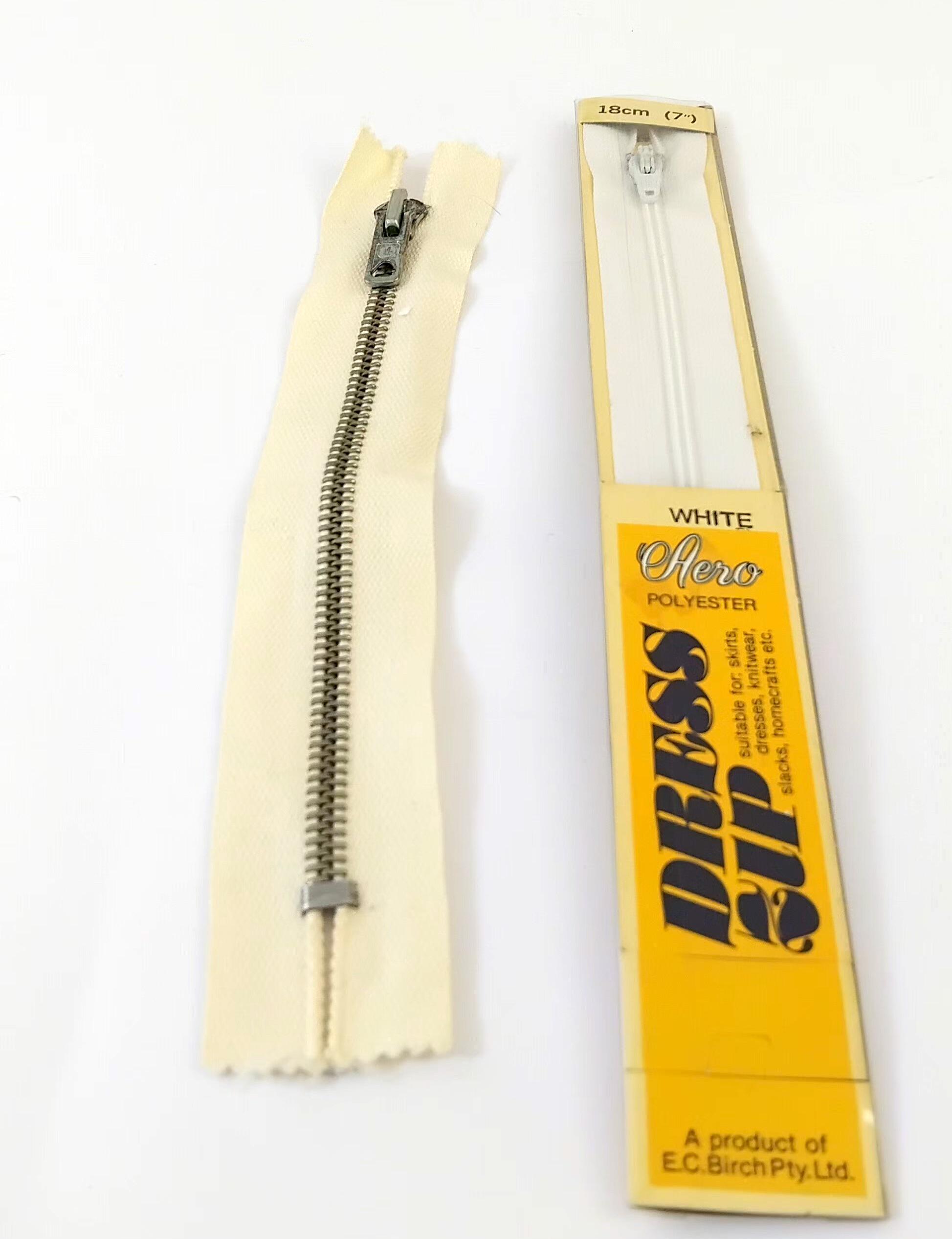 Vintage Assorted 18cm 7in Zipper, Closed End Zipper, Various Colours ...