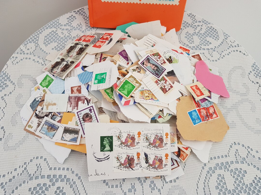 200g Bulk Commonwealth World Postage Stamps, Used Vintage Stamps Etsy