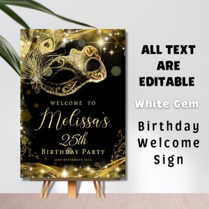 Masquerade Party Welcome Sign,masquerade Birthday Party Welcome