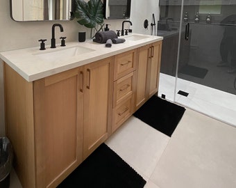 Custom Bathroom Vanity White Oak - Etsy