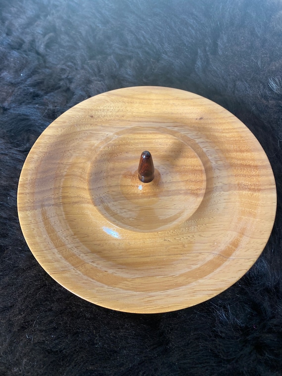 Hand Carved Pecan Wood Jewelry Holder