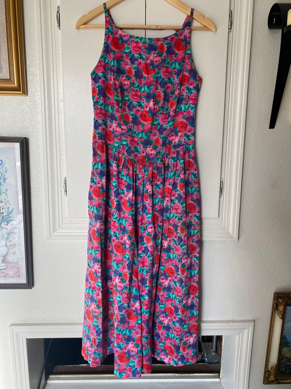 1970s Lanz Originals Floral Dress