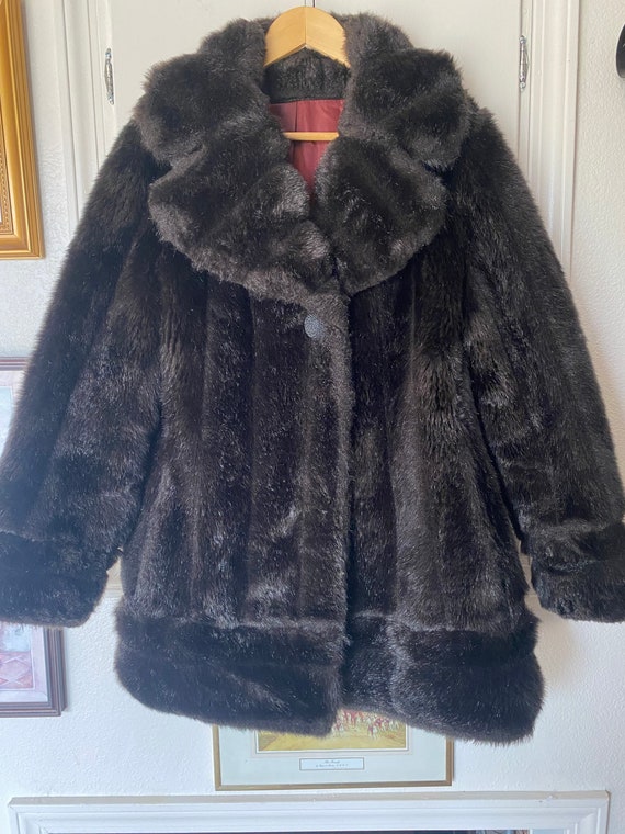 Vintage Betty Rose Faux Fur Coat