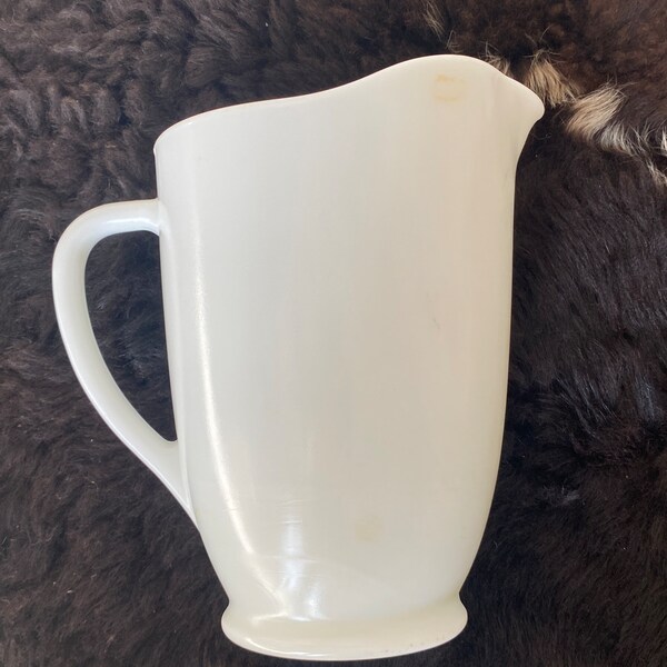 Milk Glass Pitcher Etsy