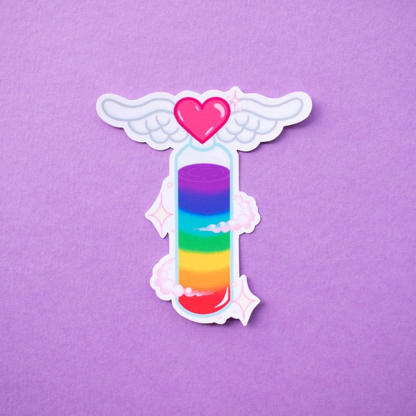 Rainbow Love Meter Sticker - Hamtaro