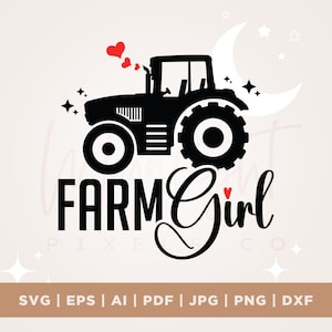Fille de ferme SVG, SVG de ferme, Cricut, Png, Svg, usage commercial, sublimation, SVG de la vie à la ferme, fermière svg, Svg de fille de campagne, fichier coupé