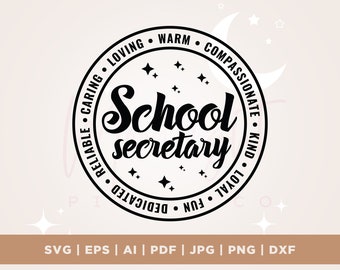 School Secretary SVG, Secretary Gift Svg, Staff Worker, Office Assistant, School Staff Shirts SVG, Coworker, Cricut, Png, Svg, sublimation