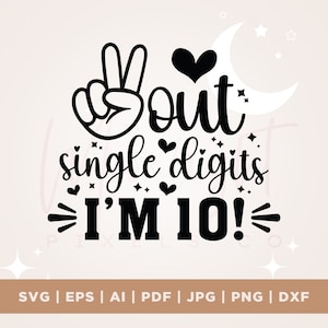 10 Geburtstags svg, 10. Geburtstags svg, Geschenke für 10 Jahr, 10. Geburtstags svg, Tortenfigur, Geburtstags svg, B.Day Shirt svg, Bday Shirt svg, Cricut, Vinyl