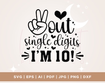 10. urodziny svg, 10. svg, prezenty na 10 lat, 10. urodziny svg, topper na tort, urodziny svg, koszulka urodzinowa svg, koszulka urodzinowa svg, cricut, winyl