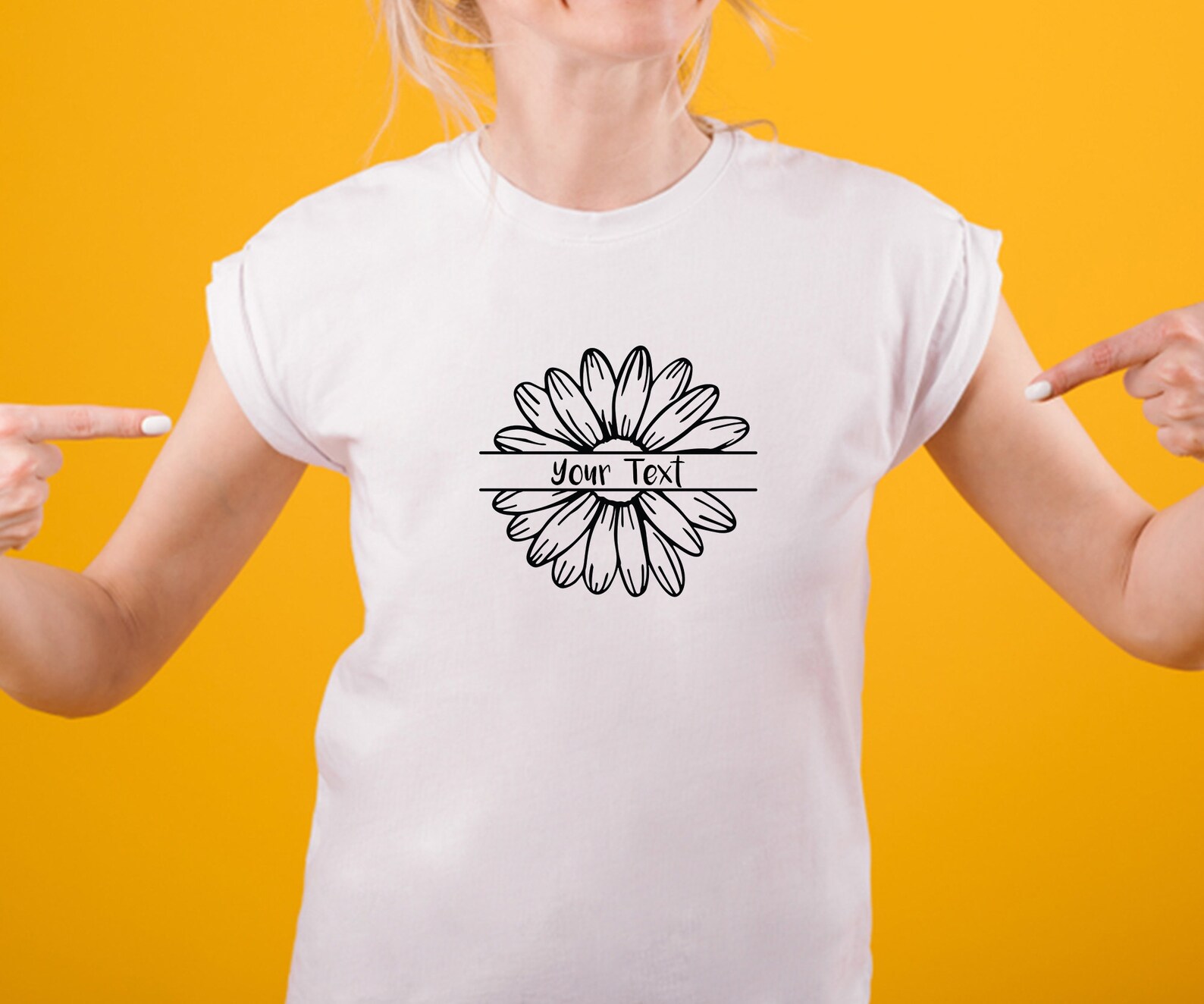 Split Monogram Daisy Daisy Split Monogram SVG, Flower Cut File (digital Download) - Etsy