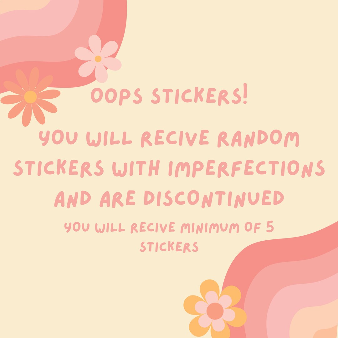 Oops and Discontinued Sticker Bundle 5 Pack - Etsy