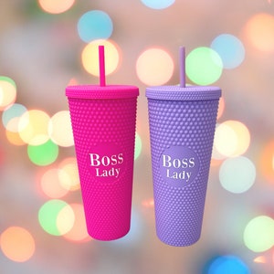 Boss Lady Tumbler, Mothers Day Gift, Studded Tumbler, Personalized Gift for her, Stanley Cup Alternative, Custom Tumbler Cup