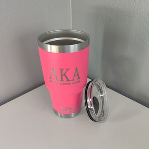 Alpha Kappa Alpha AKA Custom Engraved Yeti Tumbler 30oz