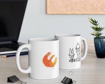 Star Wars Rebels-Inspired Mug with Phoenix mark / Loth Cat and Chopper