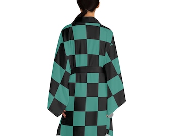 Von Dämonen Slayer inspirierte Langarm Kimono Robe