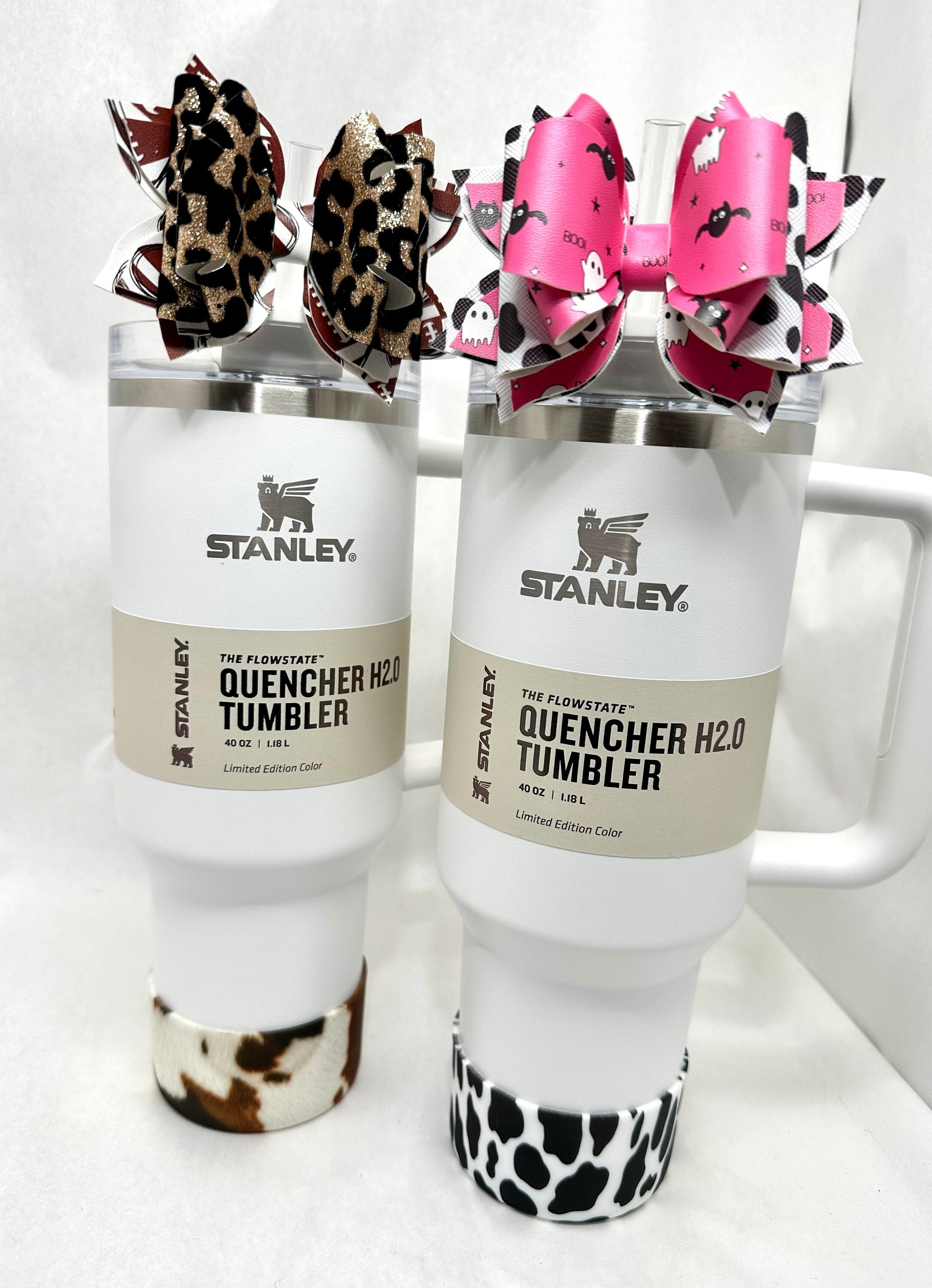 40oz Cow Print Stanley Style Cup with Handle - 360 degree engraving! F –  Wrinkle Dogs