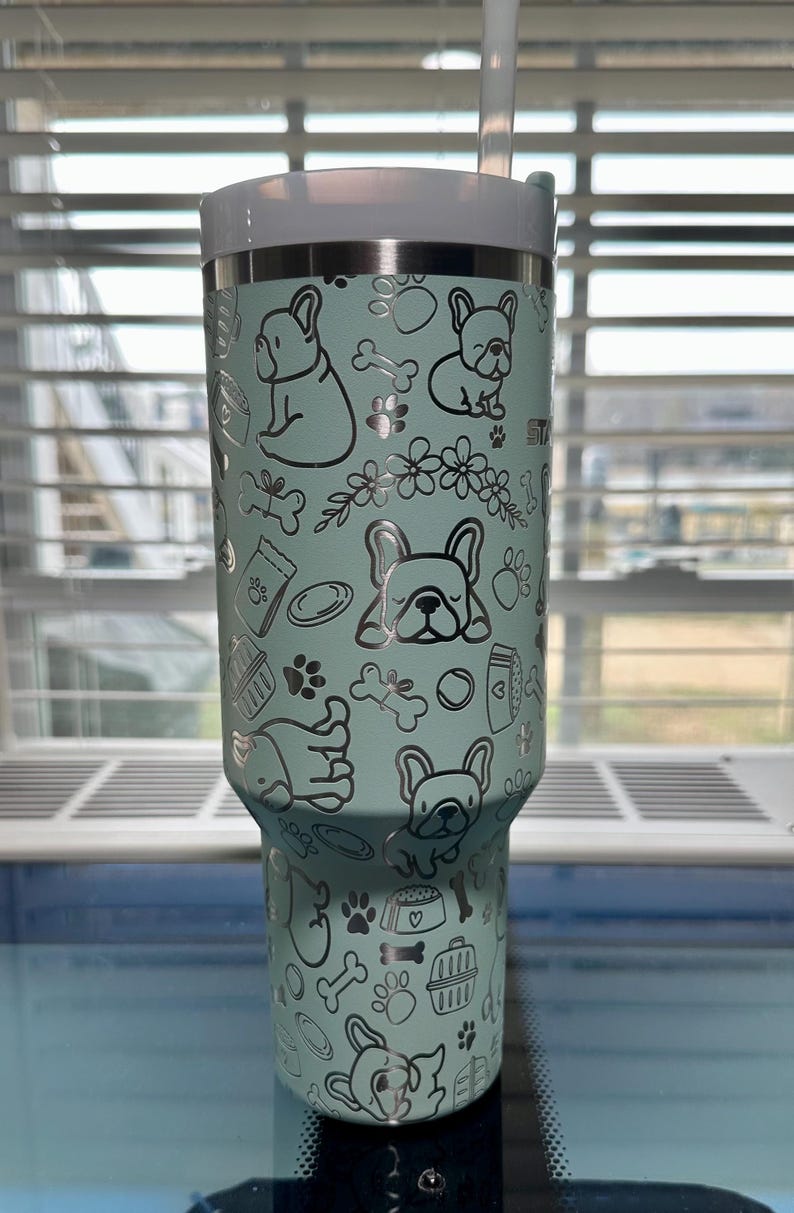 may include: Frenchie engraved cup, engraved Frenchie tumbler, Stanley engraved French bulldog cup, French bulldog tumblers, dog engraved tumbler, may include: Frenchie engraved cup, engraved Frenchie tumbler, Stanley engraved French bulldog cup, French bulldog tumblers, Stanley engraved french bulldog cup,
