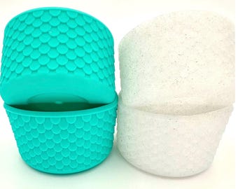 Mermaid Scale Texture Tumbler Silicone Boots