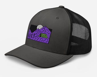 Adventure Ready Snapback Hat, Hiking Cap, Mountain Trucker Hat, Camping Hat for Men, Gift for Him, Outdoor Adventure Hat, Nature Lover Cap