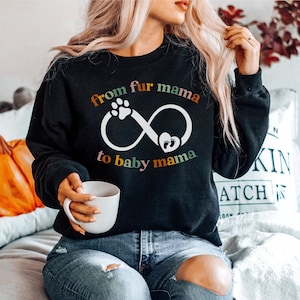 Cute Dog Mom Pregnancy Sweatshirts, Maternity Sweatshirt, Baby Shower Gift, Mothers Day, Gender Reveal Sweaters, Ivf Sweater, New Mom