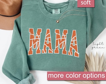 Comfort Colors® Cute Basketball Mama Sweatshirt, Mothers Day Gift Sweatshirts For Basketball Mom, Gift For Basketball Lover Mom Sweaters