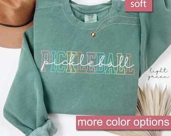 Comfort Colors® Pickleball Sweatshirt, Pickle Baller Gift, Pickle Ball Sweatshirts, Pickleballs Gifts Sweaters, Sweater For Pickleball Lover