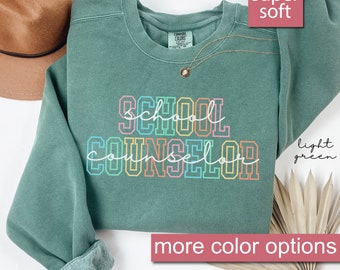 Comfort Colors® School Counselor Sweatshirt, School Counseling Sweater, Mental Health School Sweatshirts, Counselor School Sweaters Gifts