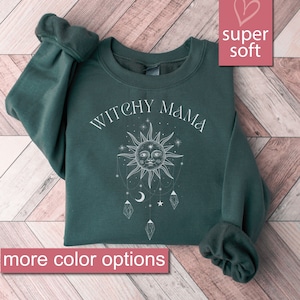 Halloween Mom Sweatshirt, Witch Sweatshirts, Witchy Mama Sweaters, Halloween Party Gift, Witch Clothing, Witchy Sweater, Funny Halloween