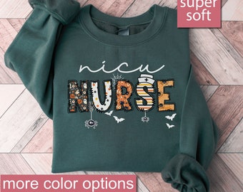 Halloween Nurse Sweatshirt, Nicu Nurse Sweatshirts, NICU Halloween Sweaters, Nurse Fall Sweater, Nicu Nurse Gifts, Spooky Hospital Party Tee