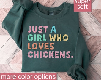 Chicken Sweatshirt, Chicken Gifts, Women&#39;s Chicken Gift, Animal Lover Gift, Farming Sweatshirts, Country Sweaters, Farm Animal Sweater Gift