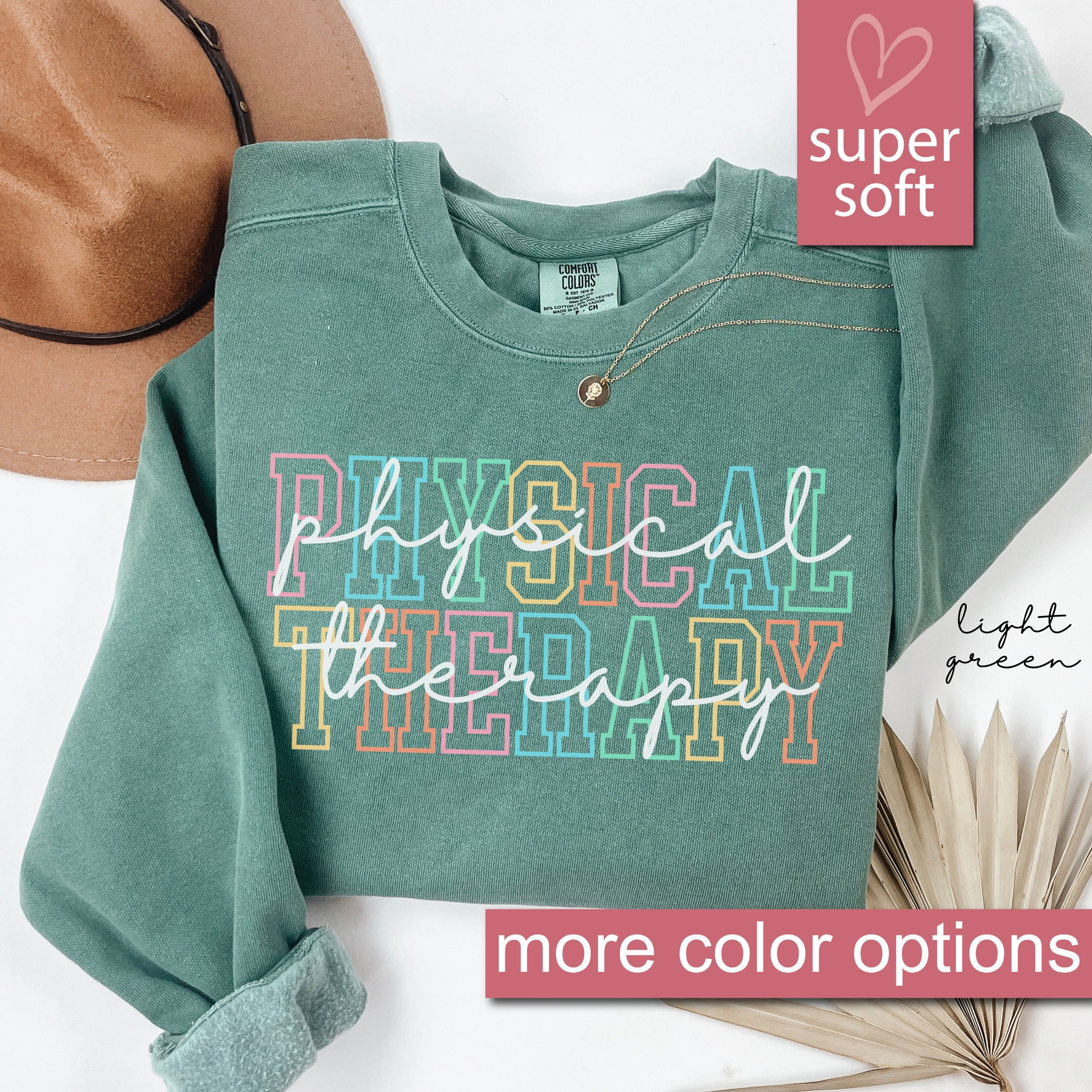 Comfort Colors® Physiotherapie-Sweatshirt, Physiotherapeuten-Pullover, Pt-Geschenk, Pt-Sweatshirts, Geschenk für körperliche, Pt-Therapeuten-Pullover