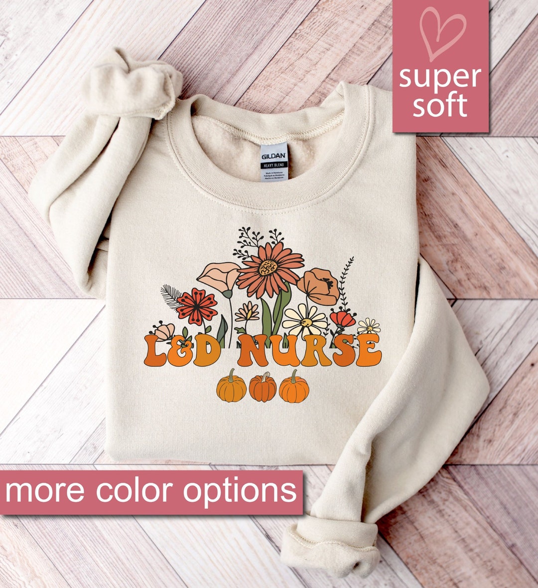 Labor and Delivery Halloween Nurse Sweatshirt, Wildflowers Halloween Nurse Sweatshirts, Labor