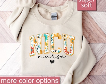 Bloemen Nicu Sweatshirt, Nicu Nurse Gifts, Nicu Sweatshirts, Nicu Sweaters, Nicu Team Sweater, Nicu Nurse Life Shirt, Neonatale Intensive Care
