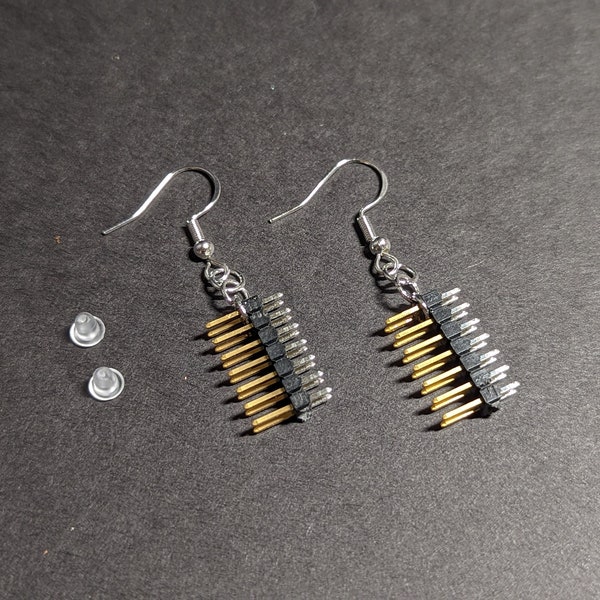 Circuit Spiky Earrings | Nerdy Jewelry | Computer Earrings