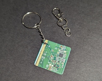 Circuit Diamond Keychain | Nerdy Trinkets | Computer Charms