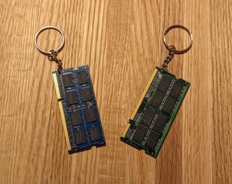 Circuit Rectangle Keychain | Nerdy Trinkets | Computer Charms